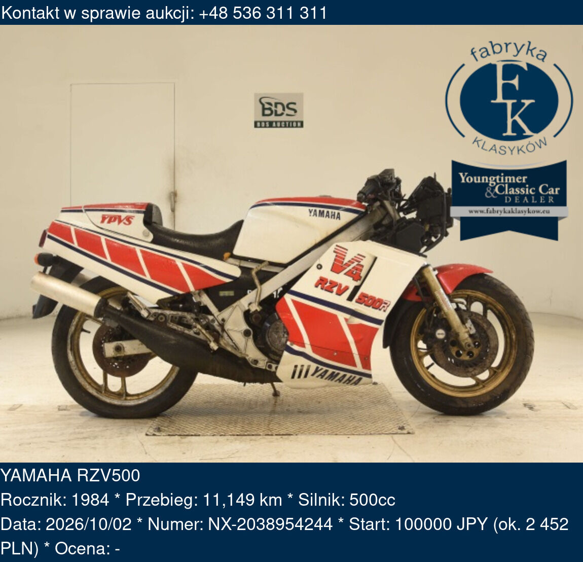 YAMAHA RZV500 1984 - zdjęcie 2