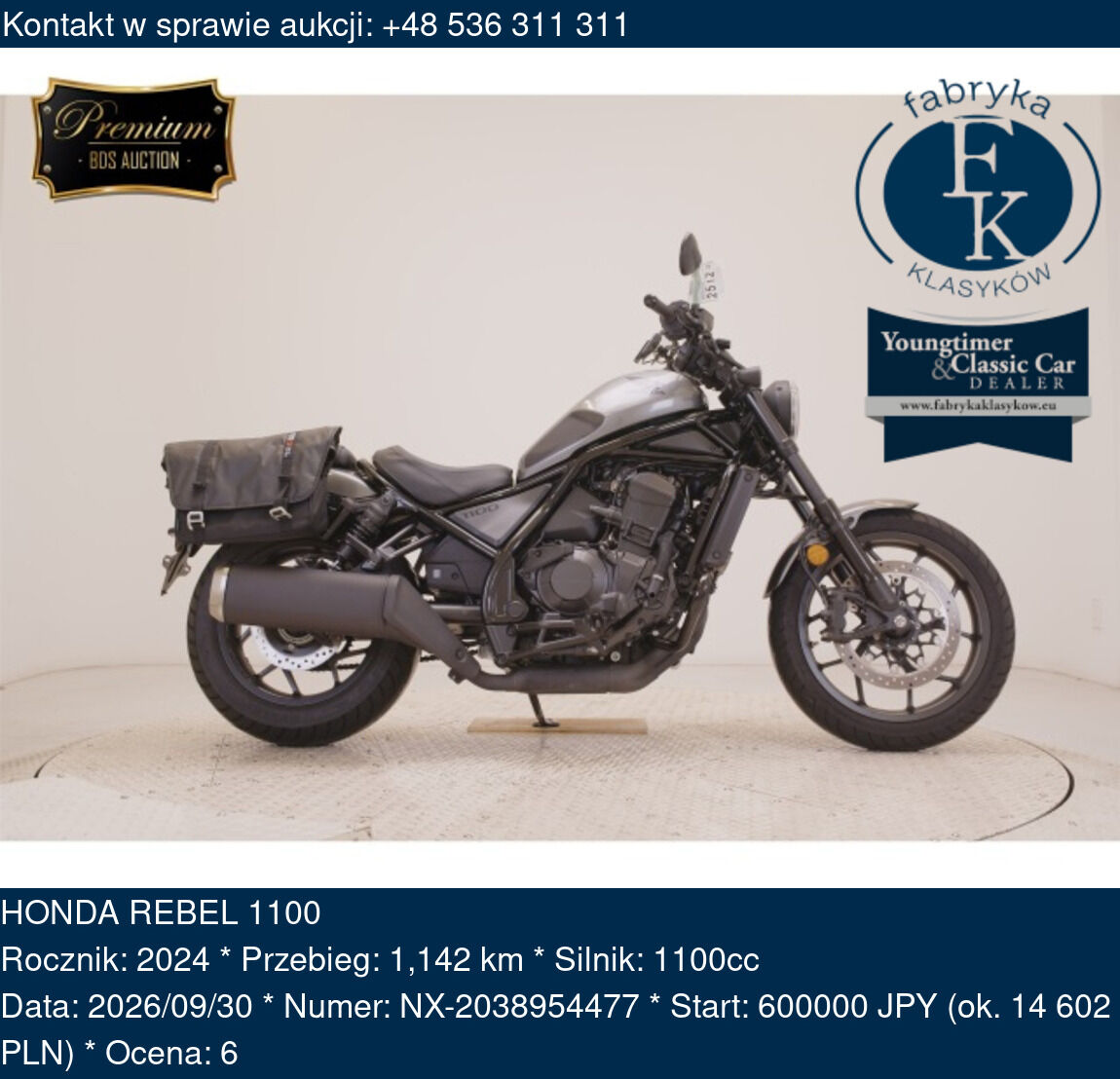 HONDA REBEL 1100 2024 - zdjęcie 2