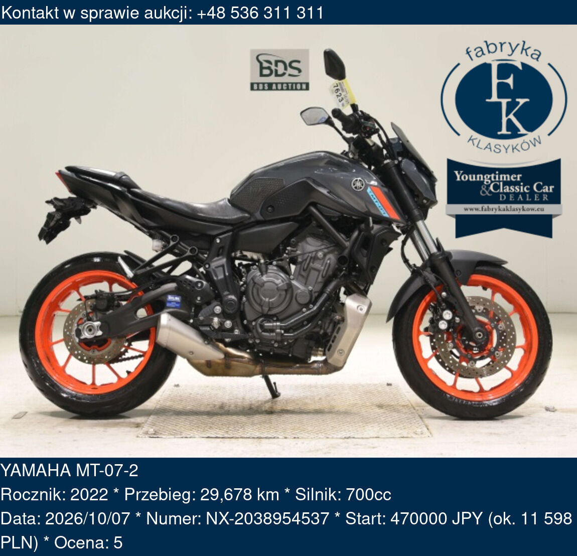 YAMAHA MT-07-2 2022 - zdjęcie 2
