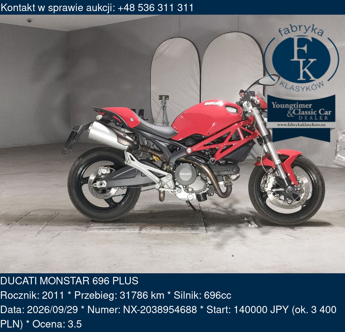 DUCATI MONSTAR 696 PLUS 2011 - zdjęcie 2