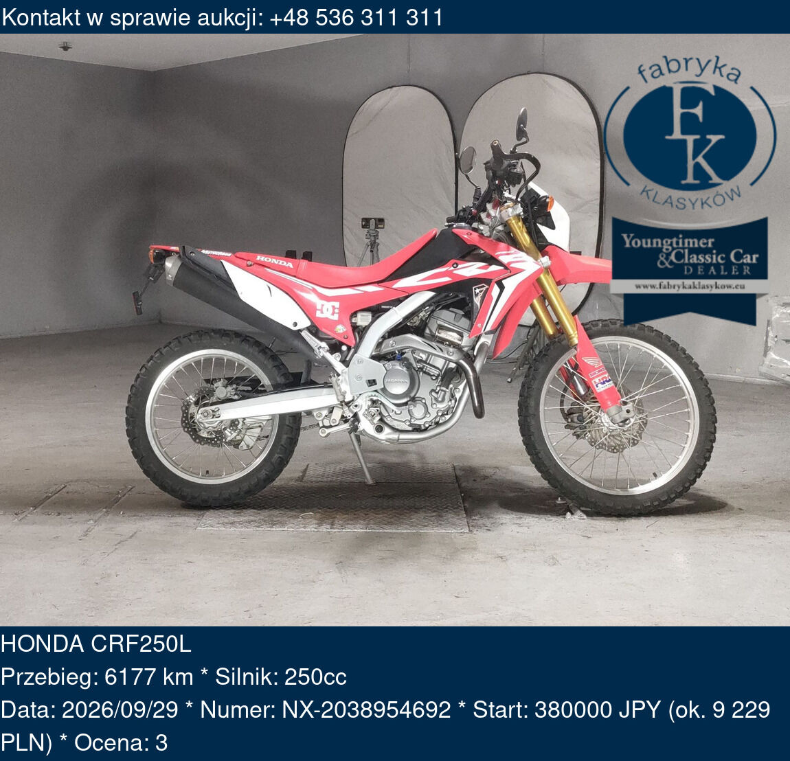 HONDA CRF250L  - zdjęcie 2