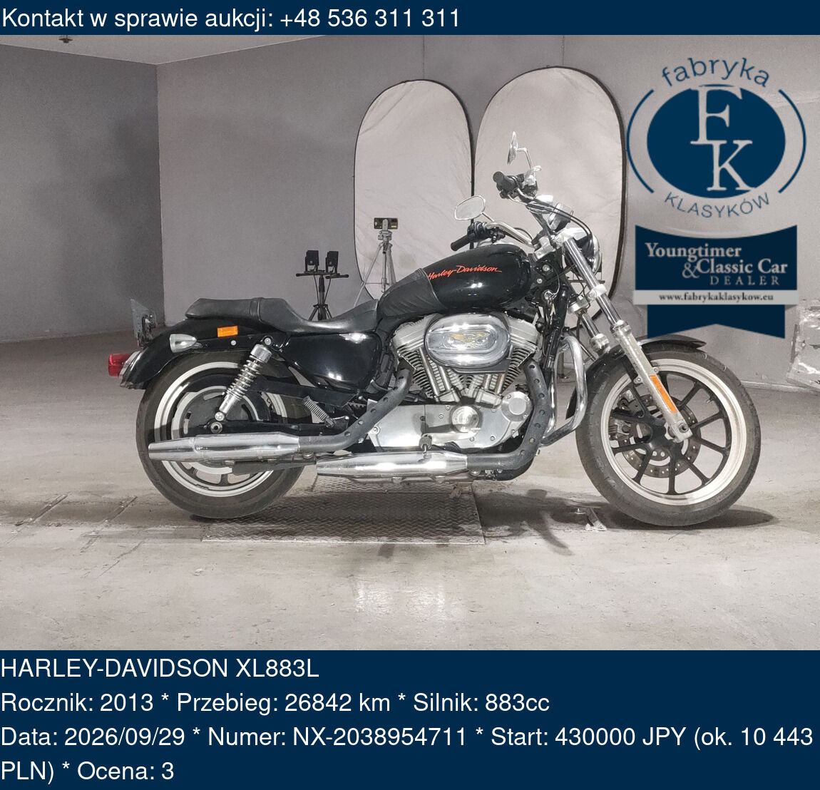 HARLEY-DAVIDSON XL883L 2013 - zdjęcie 2