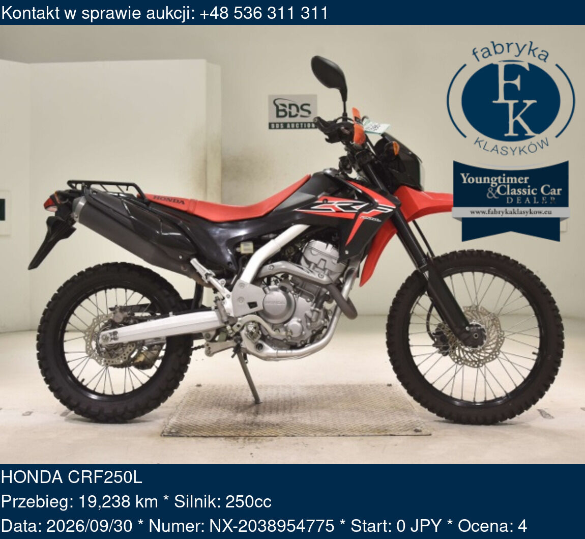 HONDA CRF250L  - zdjęcie 2