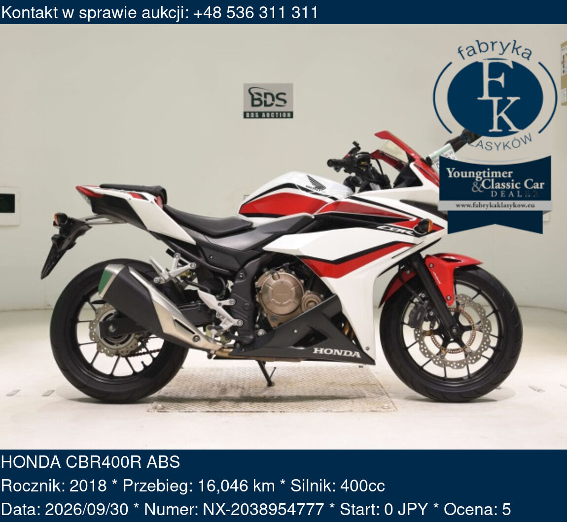 HONDA CBR400R ABS 2018 - zdjęcie 2
