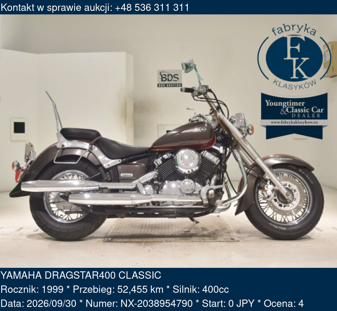 YAMAHA DRAGSTAR400 CLASSIC 1999 - zdjęcie 2