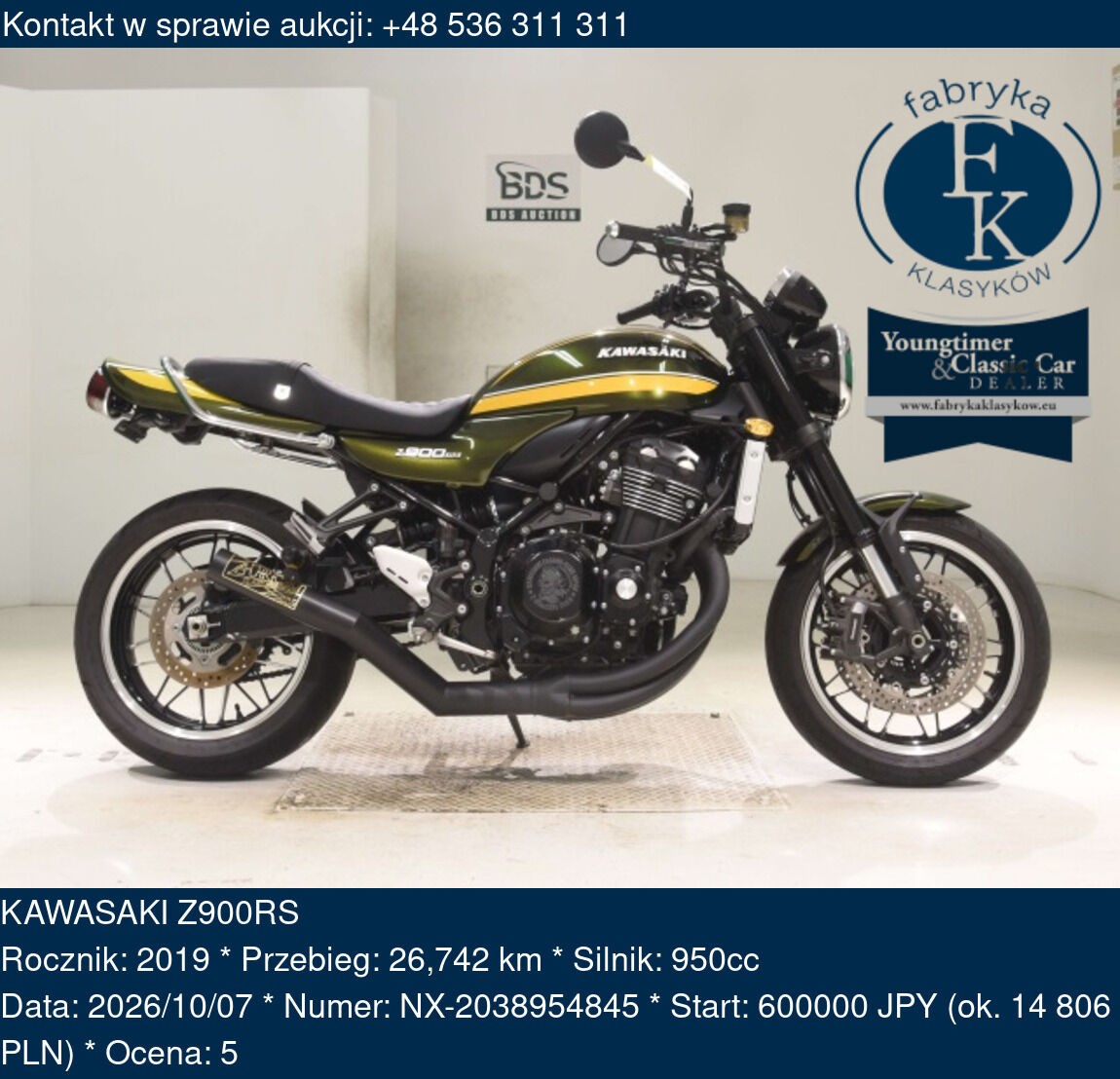 KAWASAKI Z900RS 2019 - zdjęcie 2