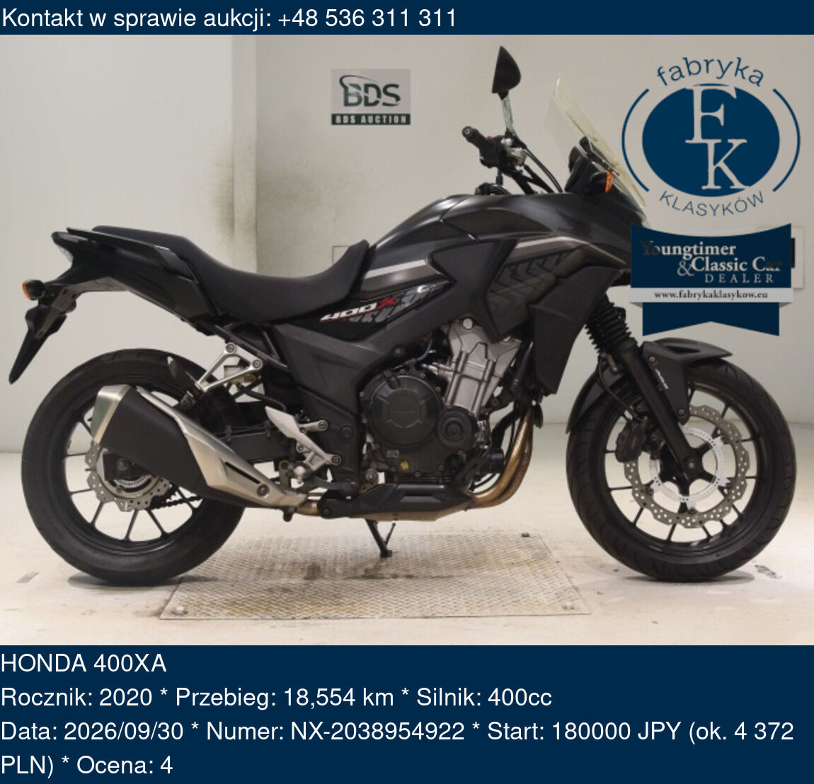 HONDA 400XA 2020 - zdjęcie 2