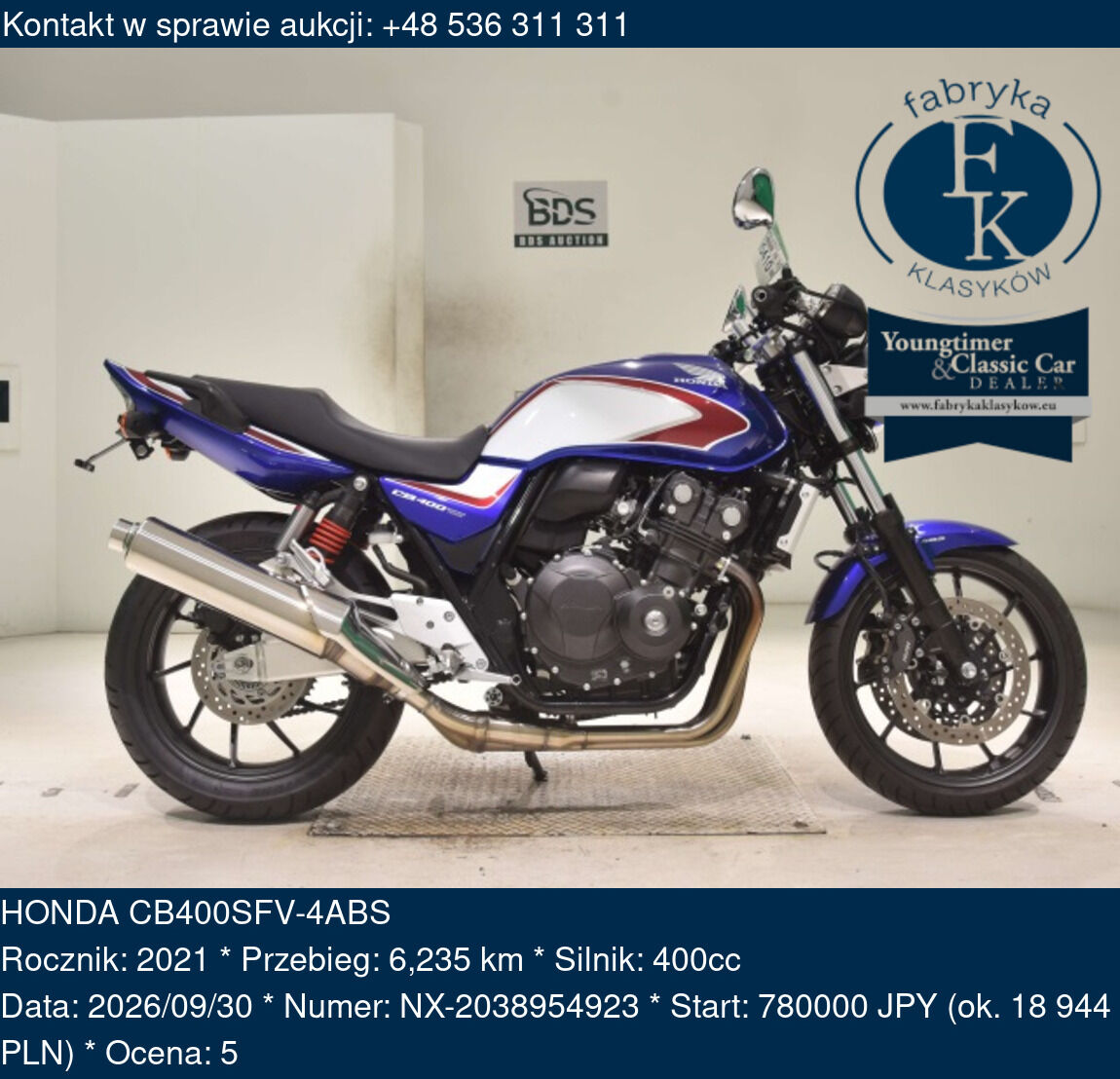 HONDA CB400SFV-4ABS 2021 - zdjęcie 2