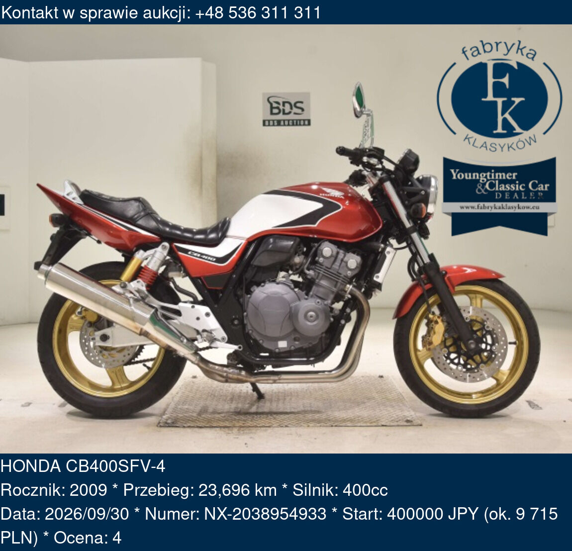 HONDA CB400SFV-4 2009 - zdjęcie 2