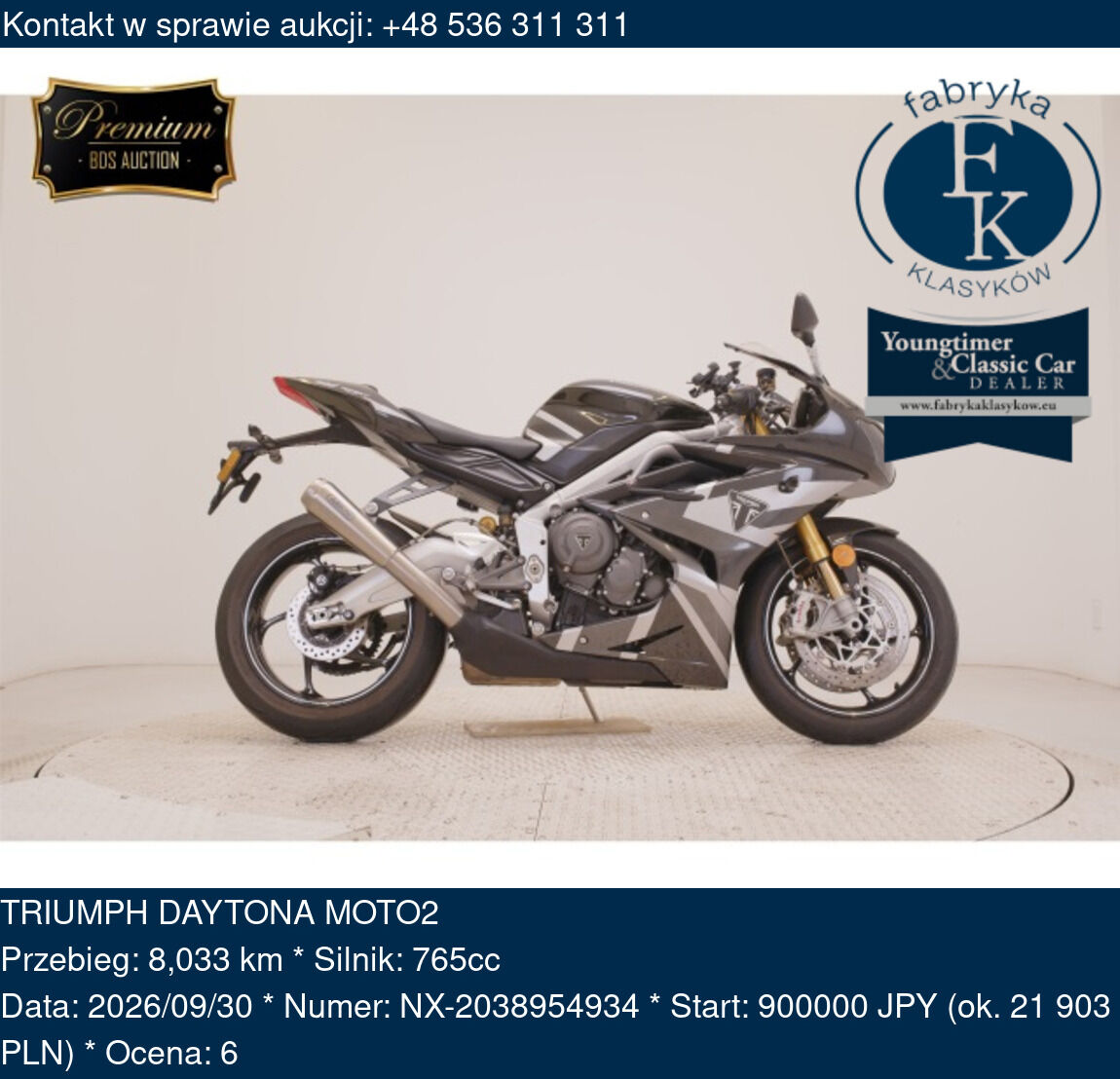 TRIUMPH DAYTONA MOTO2  - zdjęcie 2