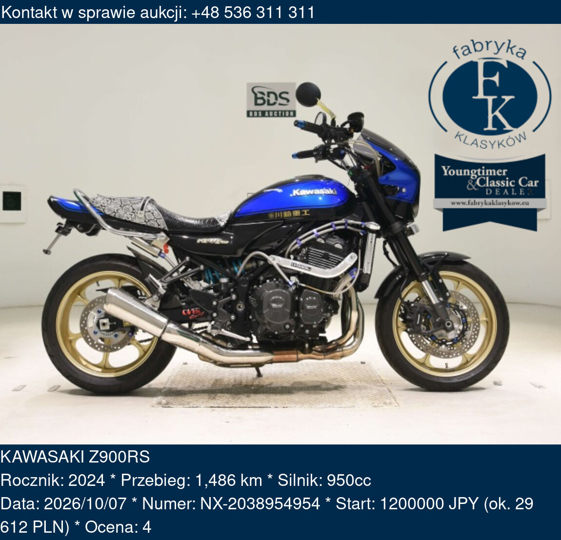 KAWASAKI Z900RS 2024 - zdjęcie 2