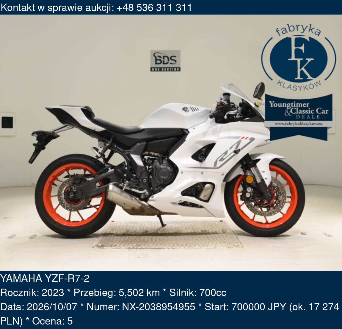 YAMAHA YZF-R7-2 2023 - zdjęcie 2