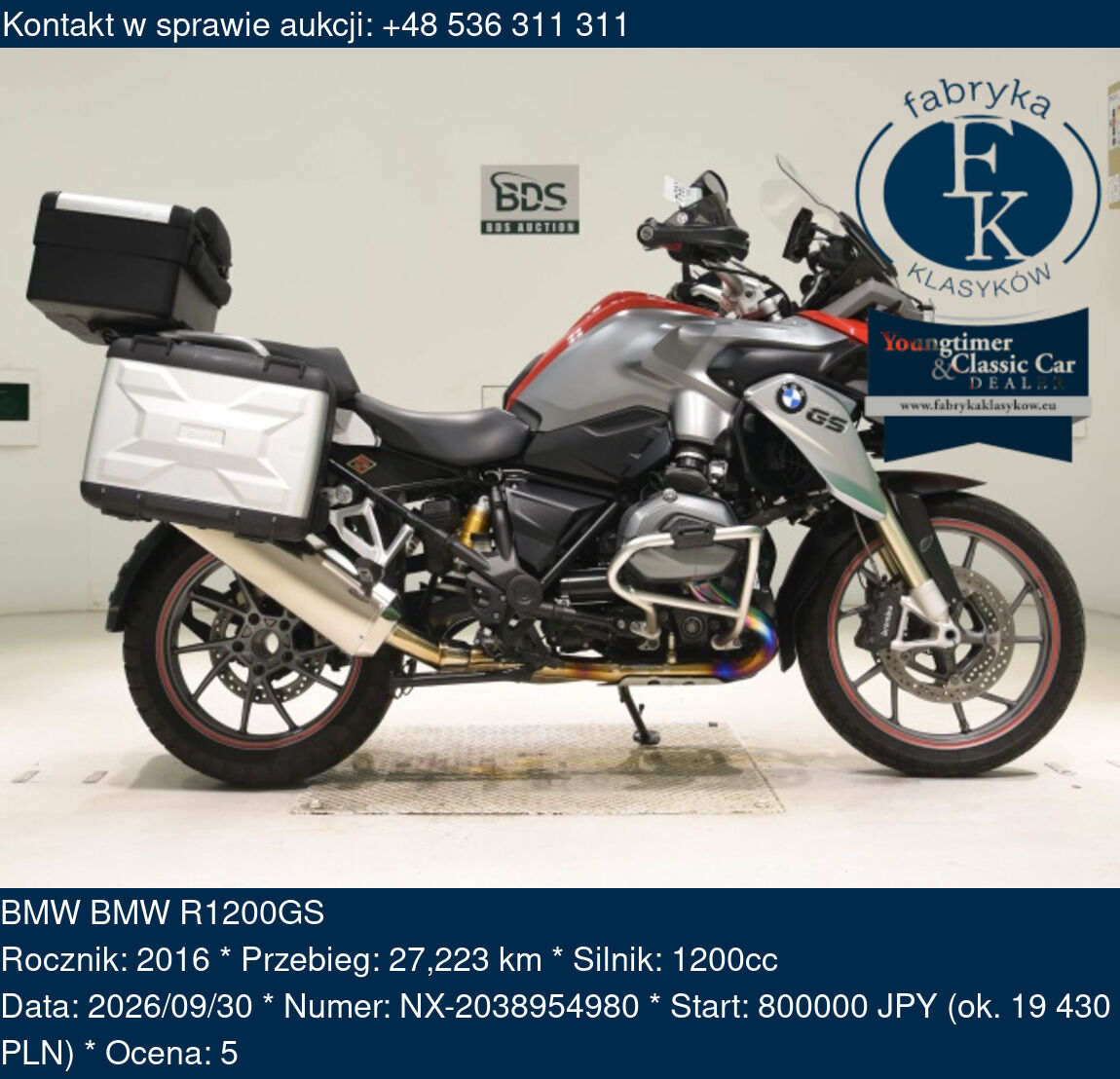 BMW BMW R1200GS 2016 - zdjęcie 2