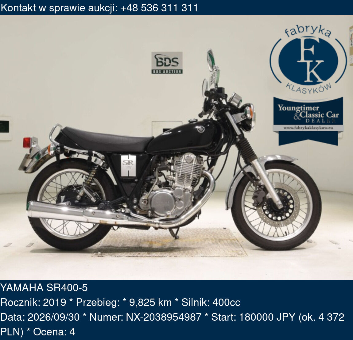 YAMAHA SR400-5 2019 - zdjęcie 2