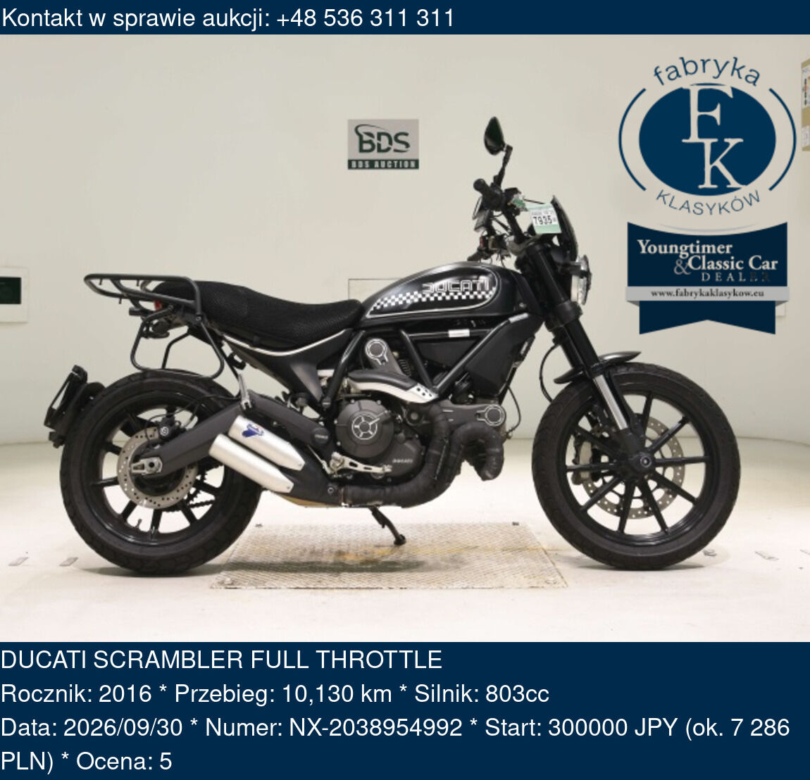 DUCATI SCRAMBLER FULL THROTTLE 2016 - zdjęcie 2