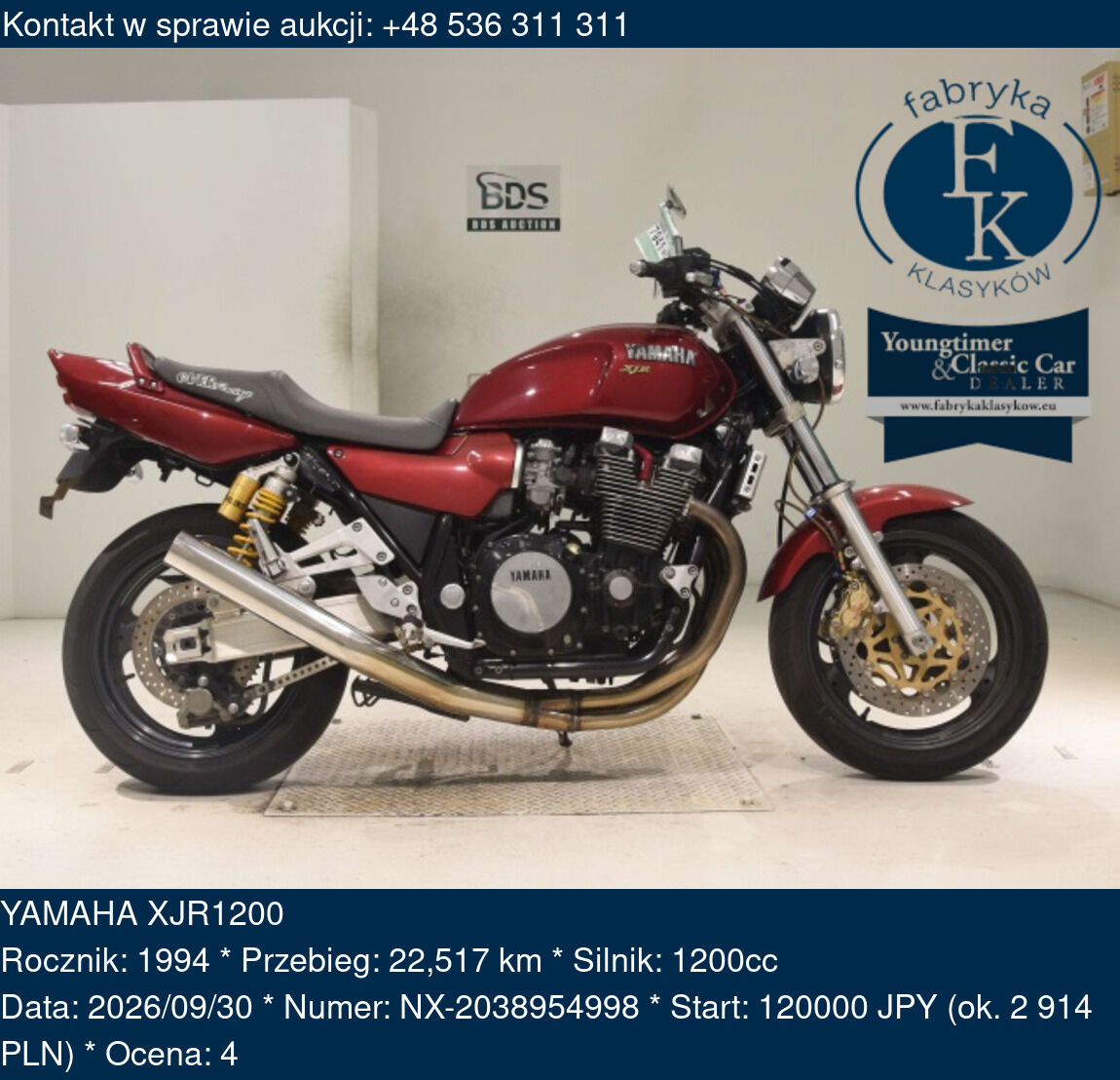 YAMAHA XJR1200 1994 - zdjęcie 2