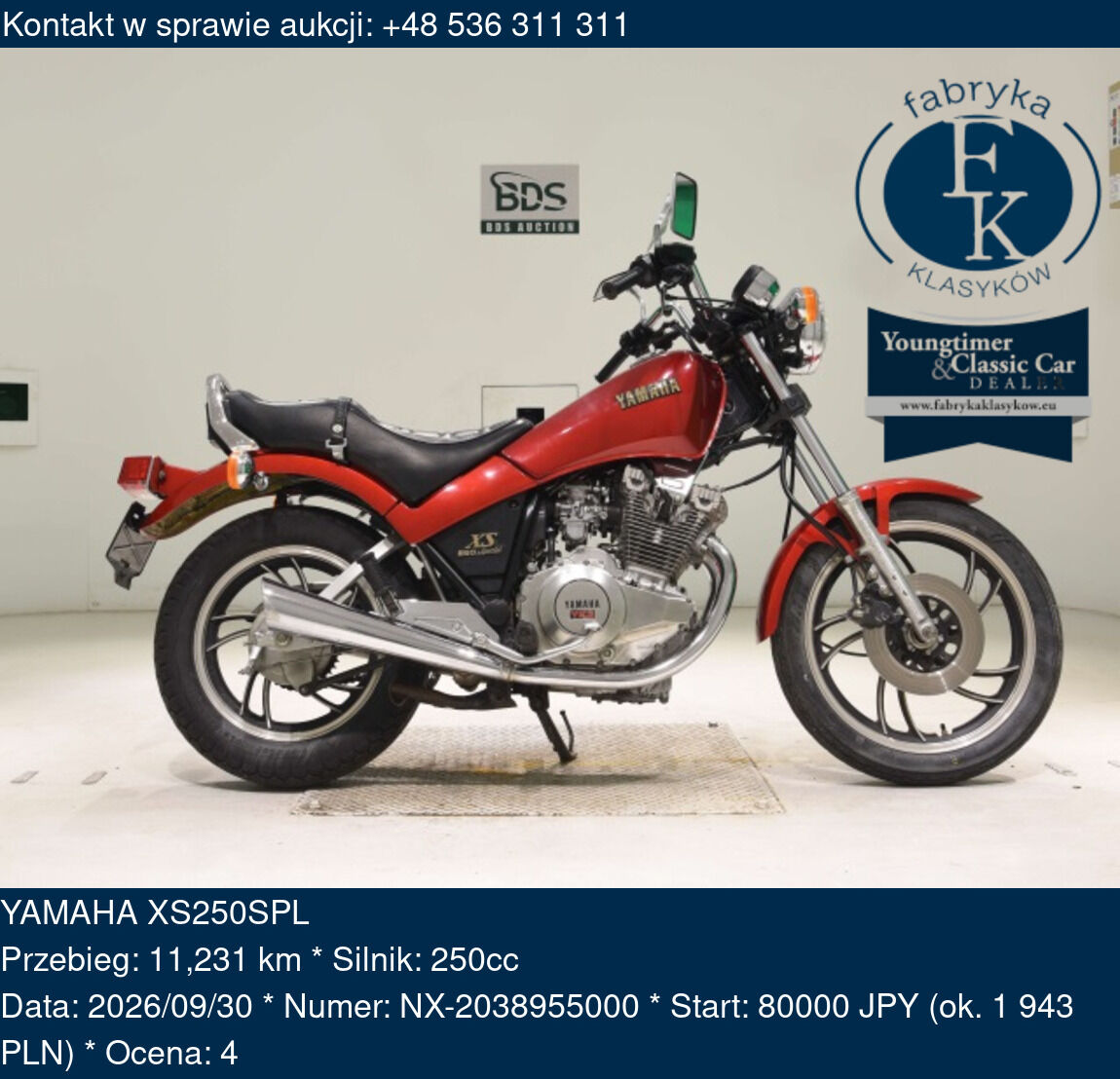YAMAHA XS250SPL  - zdjęcie 2