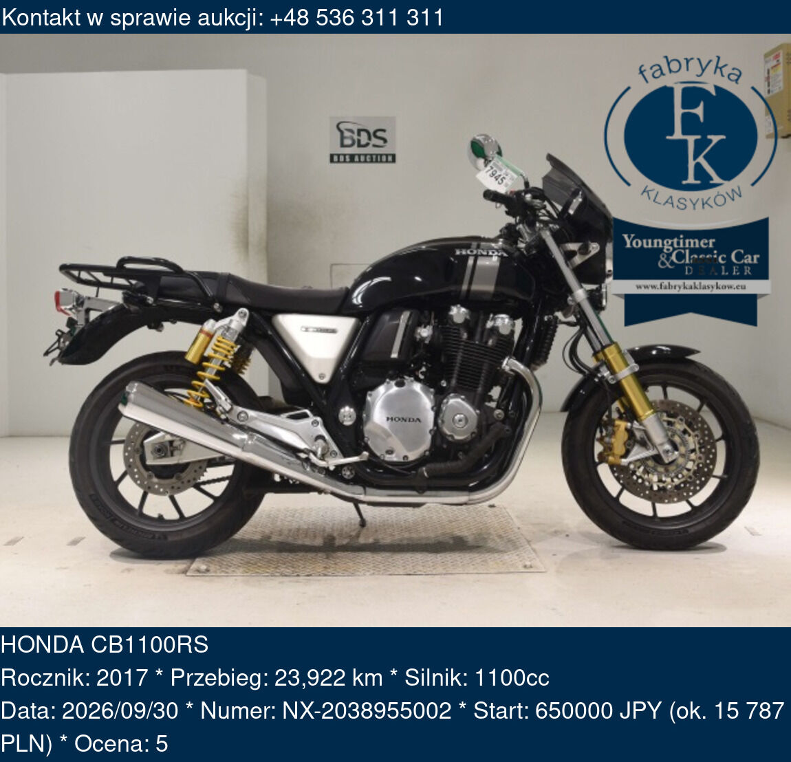HONDA CB1100RS 2017 - zdjęcie 2
