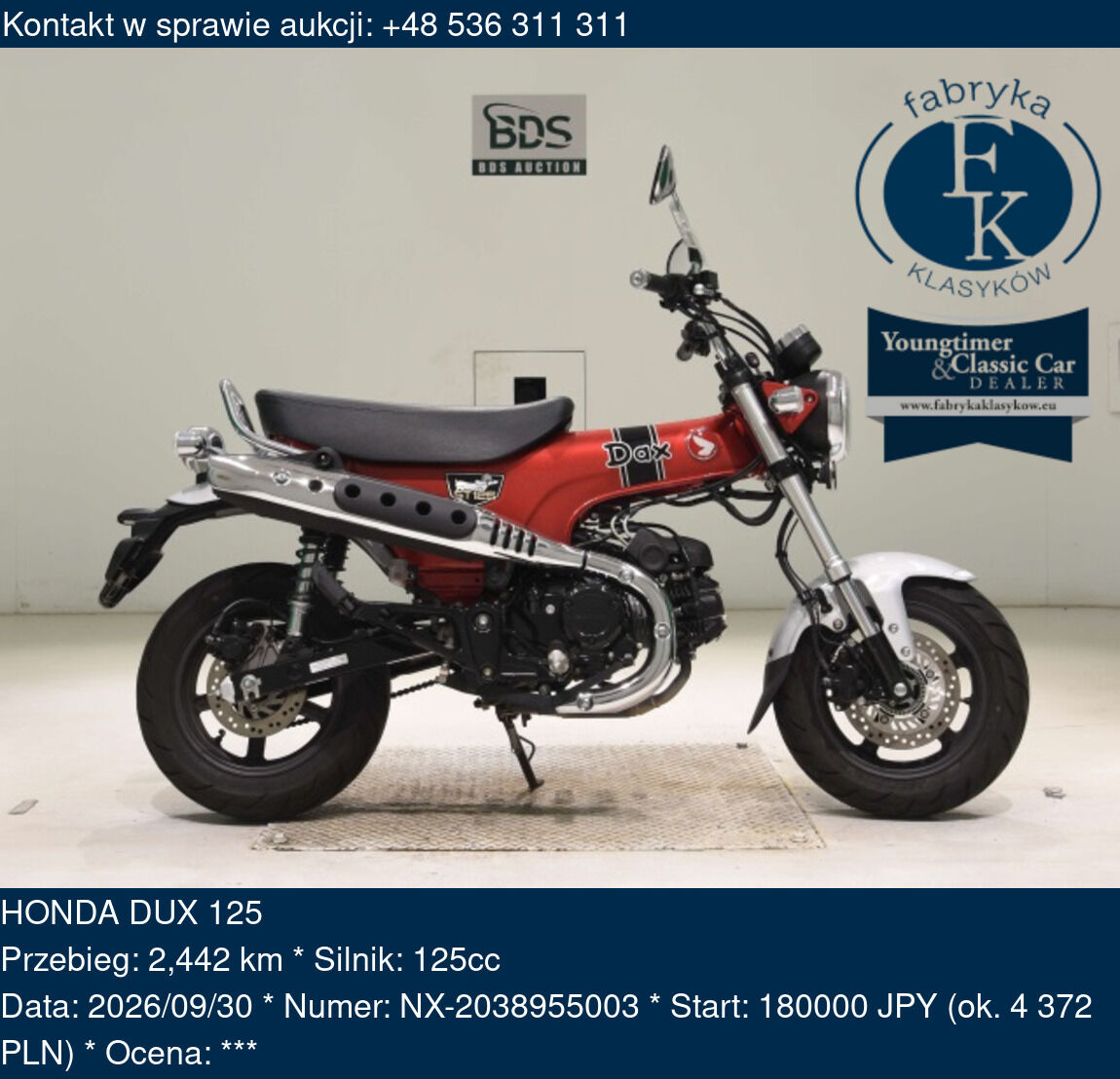 HONDA DUX 125  - zdjęcie 2