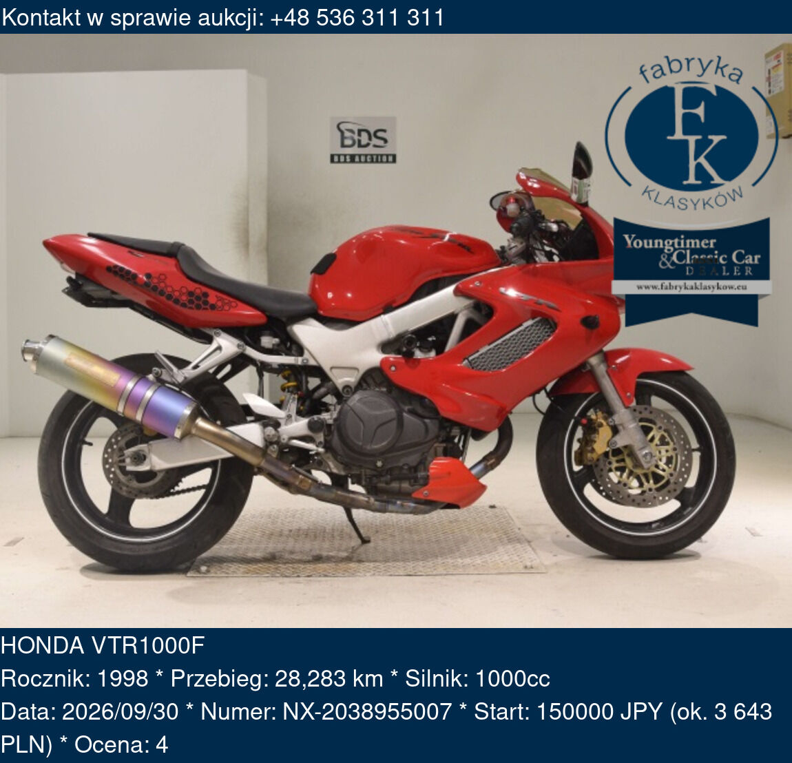 HONDA VTR1000F 1998 - zdjęcie 2