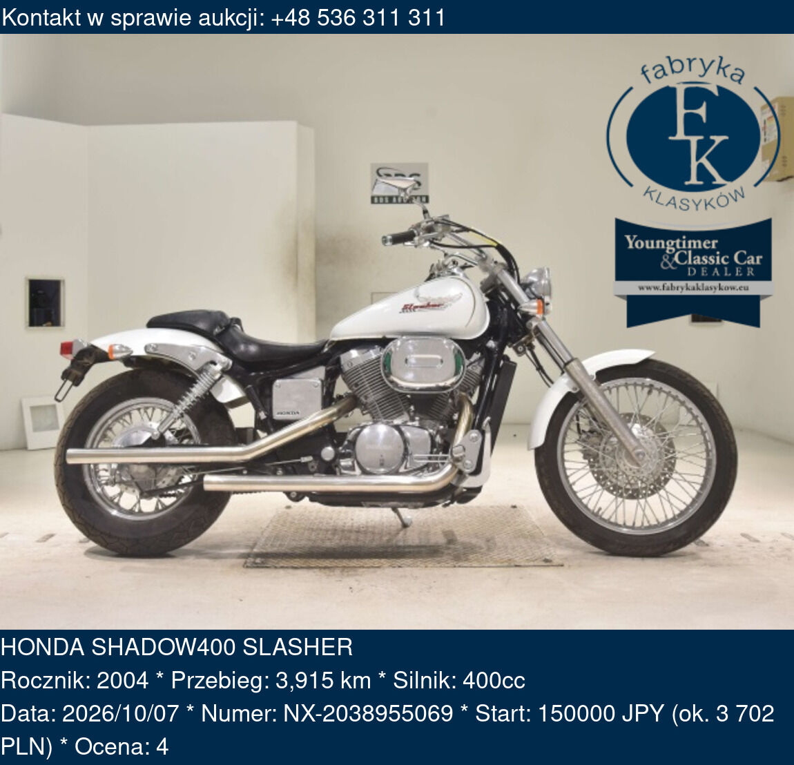 HONDA SHADOW400 SLASHER 2004 - zdjęcie 2