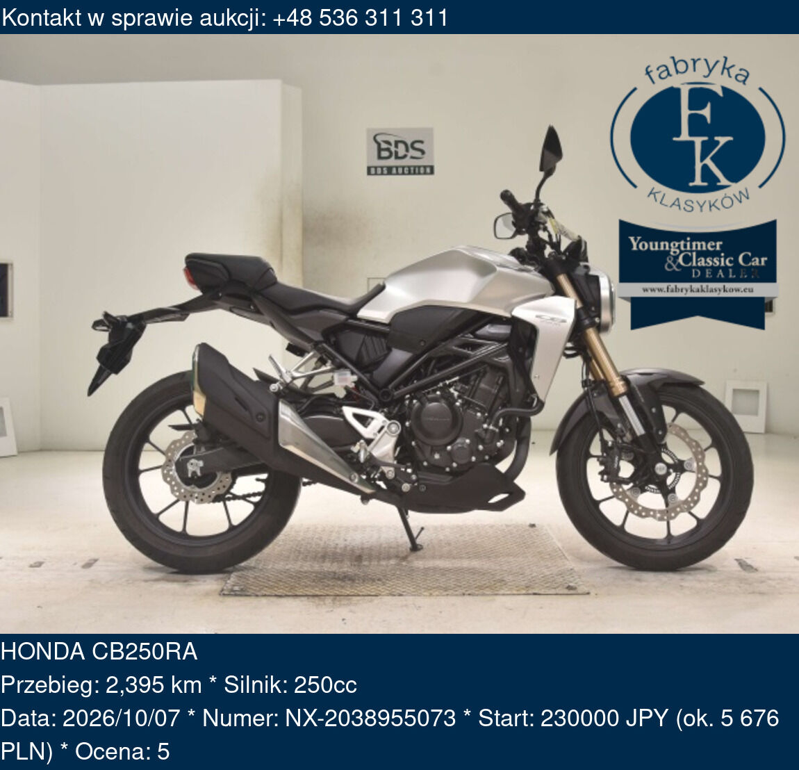 HONDA CB250RA  - zdjęcie 2