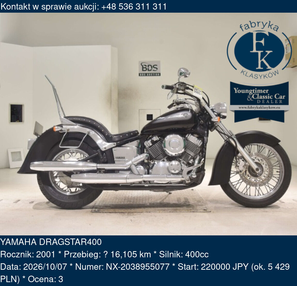 YAMAHA DRAGSTAR400 2001 - zdjęcie 2
