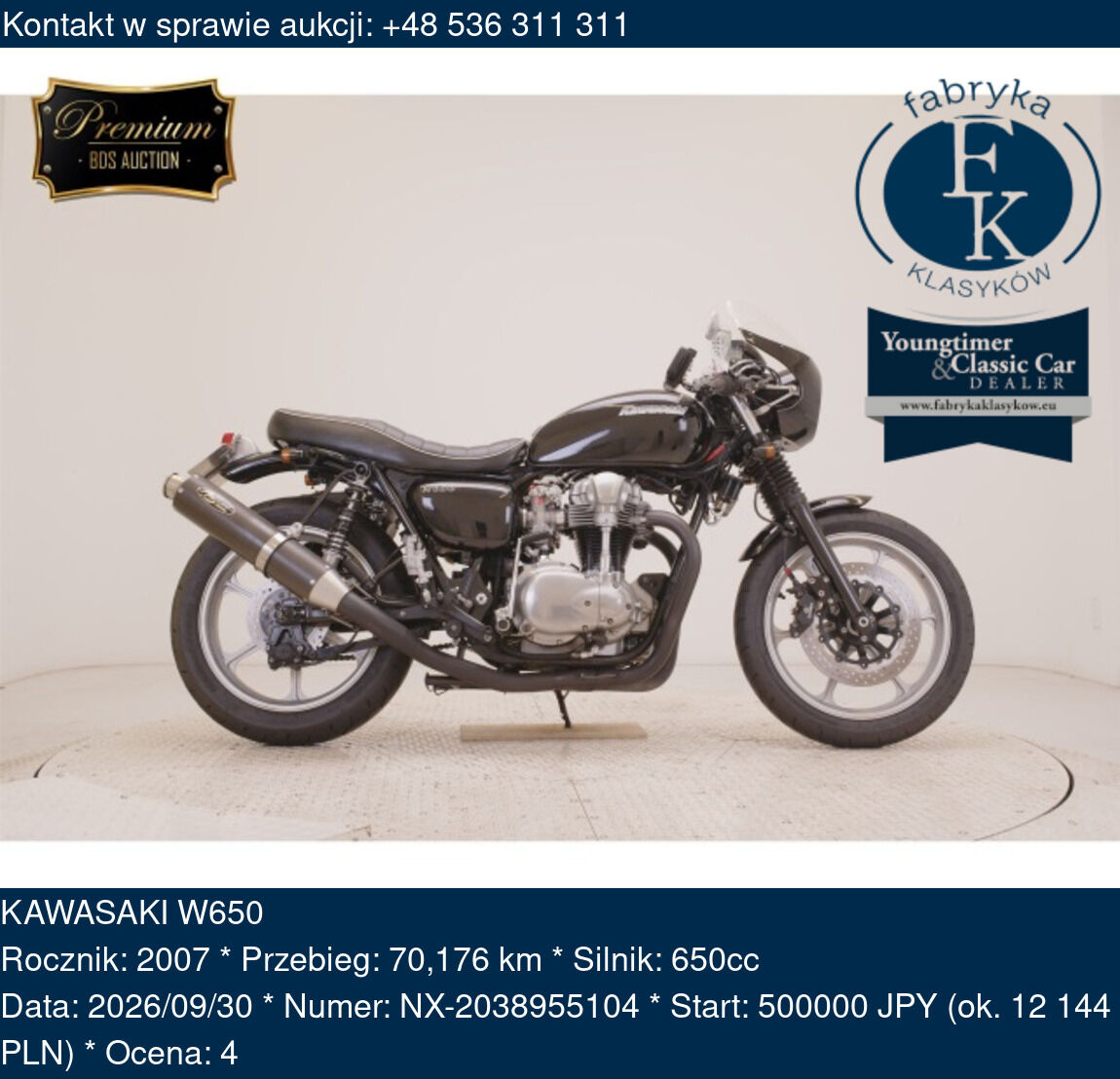 KAWASAKI W650 2007 - zdjęcie 2