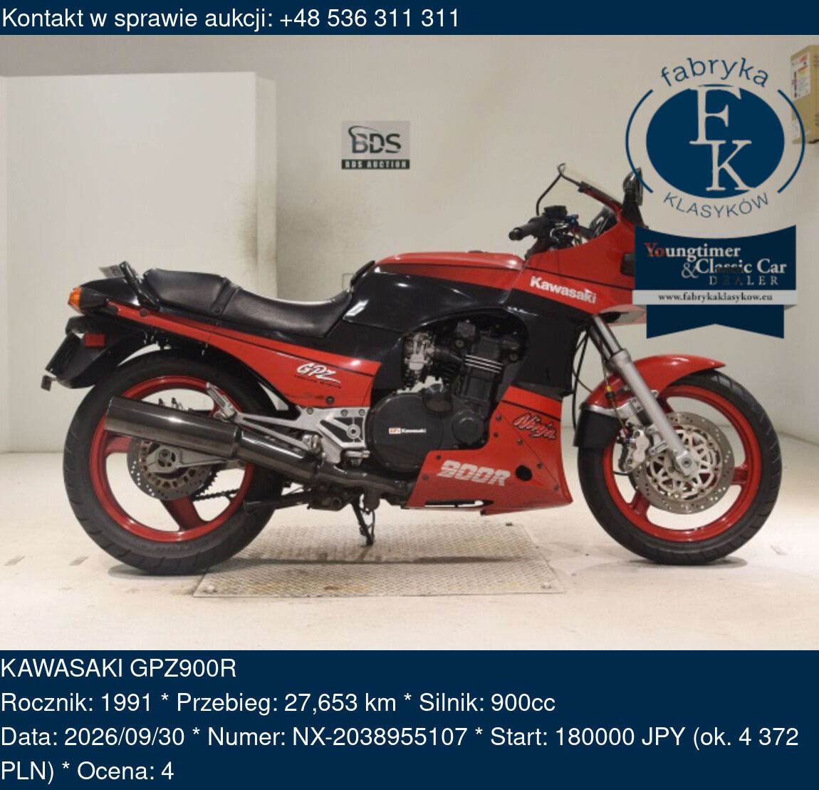 KAWASAKI GPZ900R 1991 - zdjęcie 2