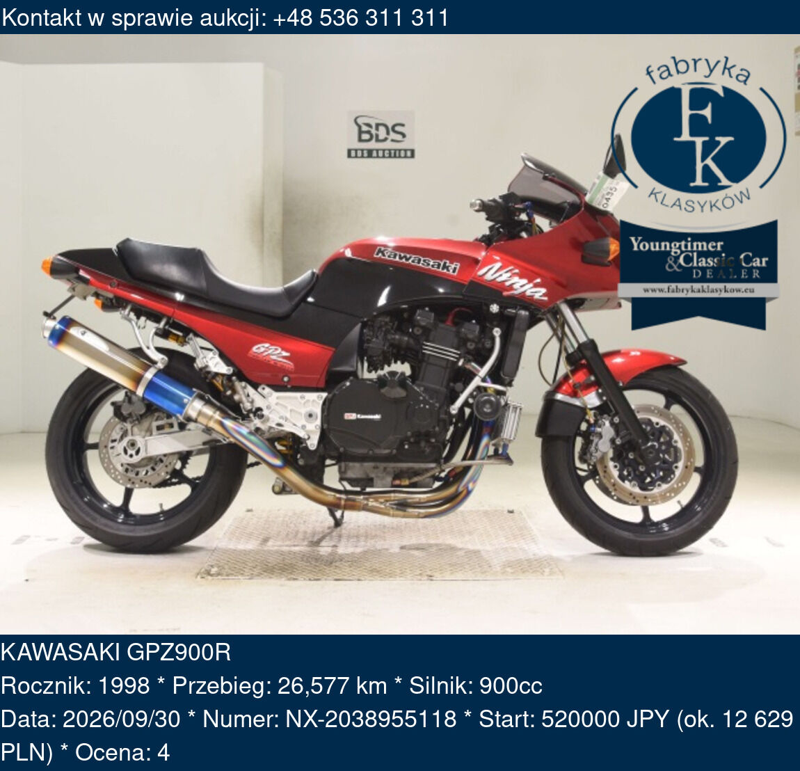 KAWASAKI GPZ900R 1998 - zdjęcie 2