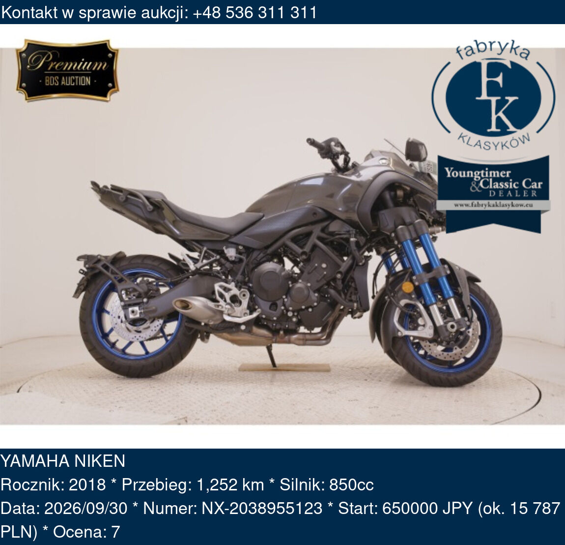 YAMAHA NIKEN 2018 - zdjęcie 2