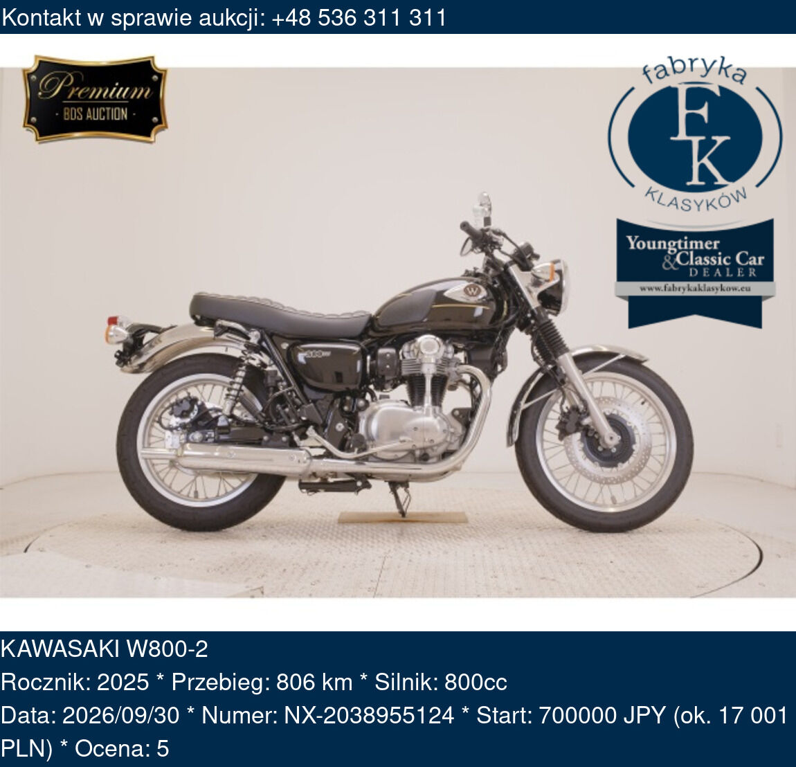 KAWASAKI W800-2 2025 - zdjęcie 2