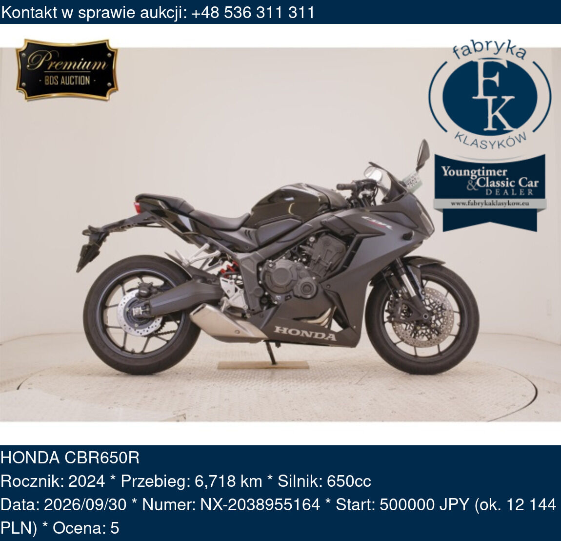 HONDA CBR650R 2024 - zdjęcie 2