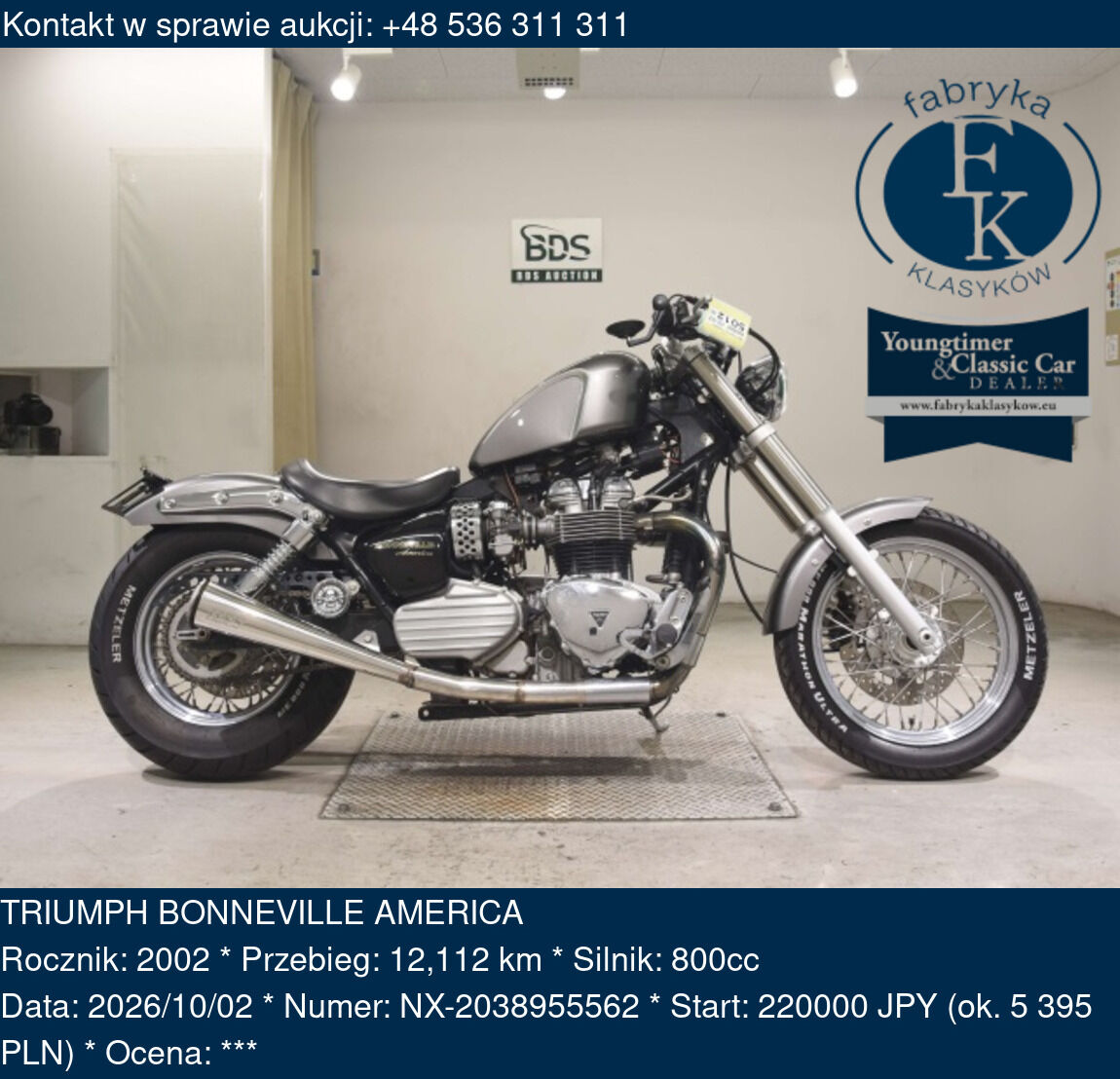 TRIUMPH BONNEVILLE AMERICA 2002 - zdjęcie 2