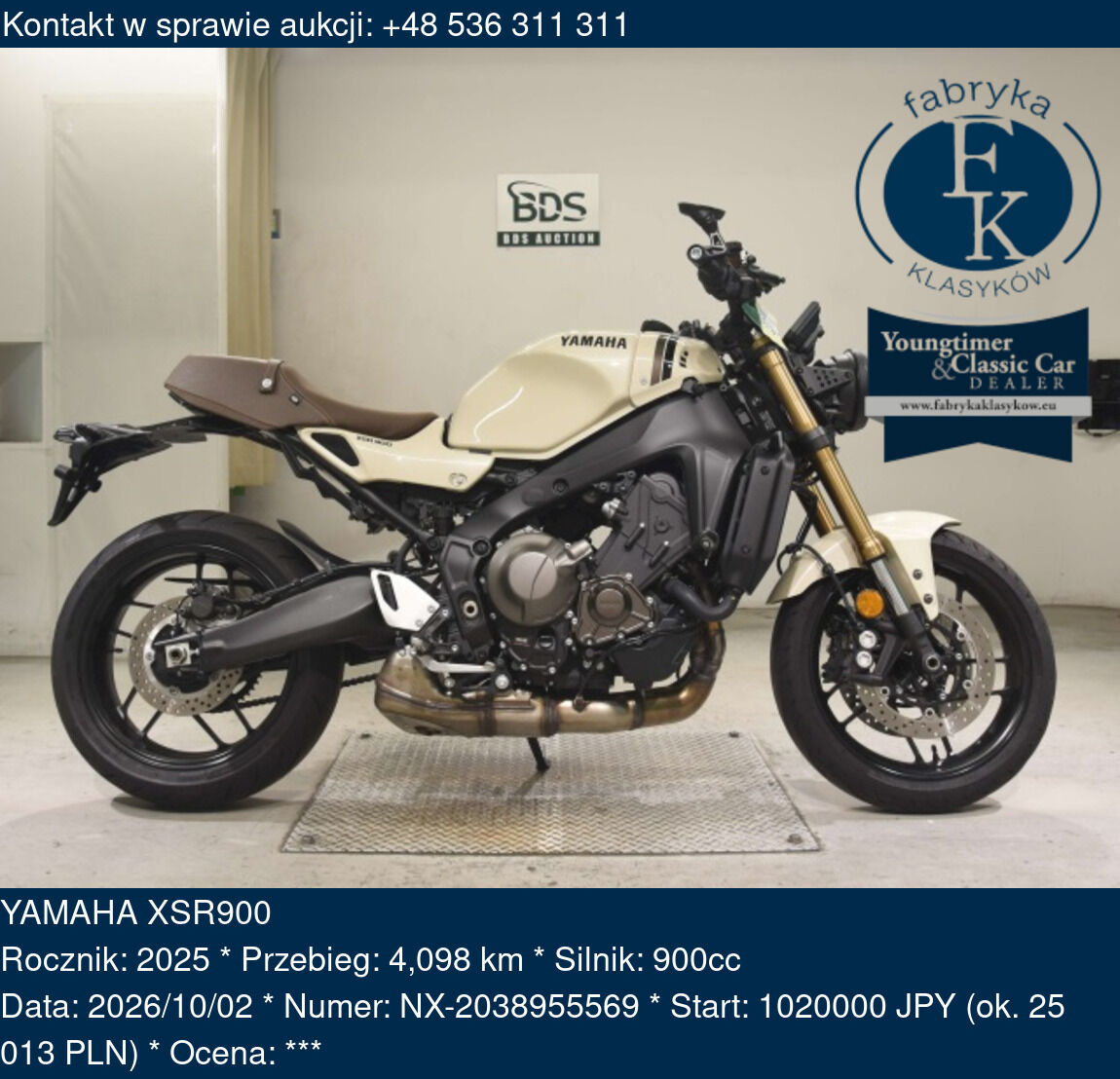 YAMAHA XSR900 2025 - zdjęcie 2