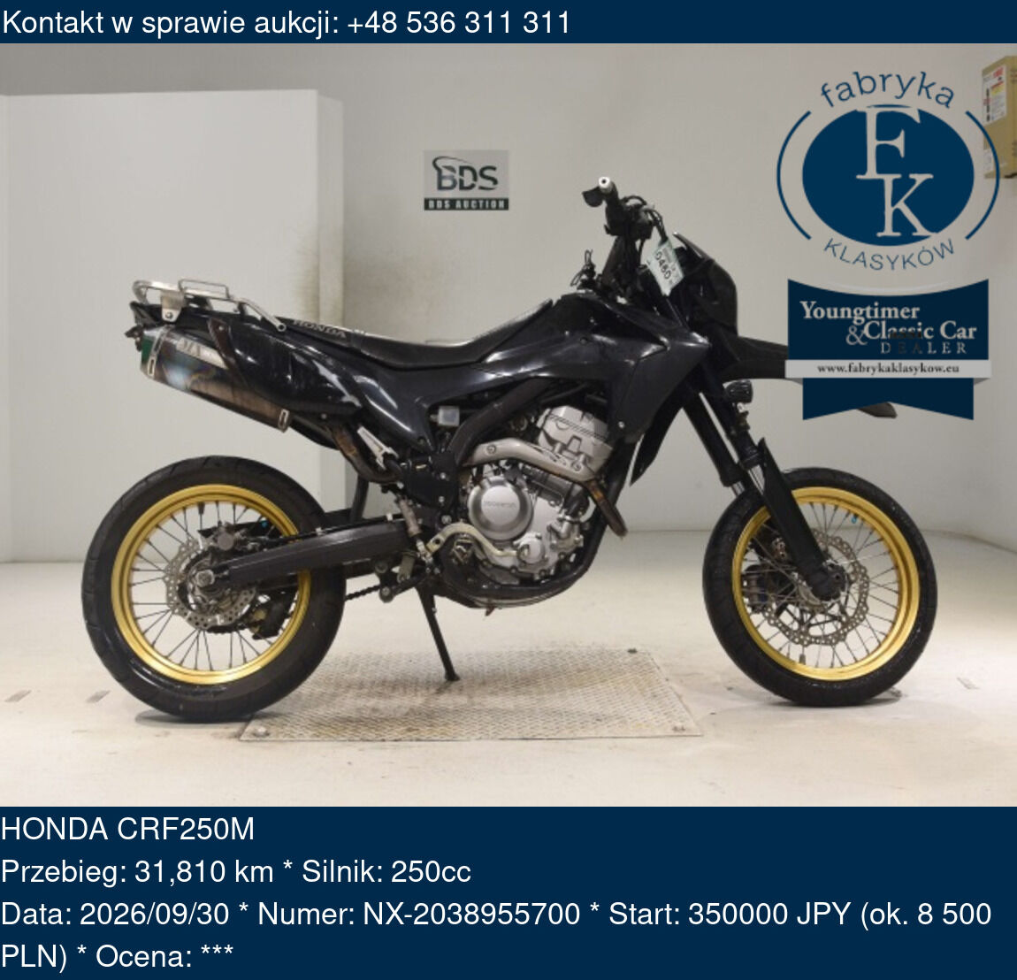 HONDA CRF250M - zdjęcie 2