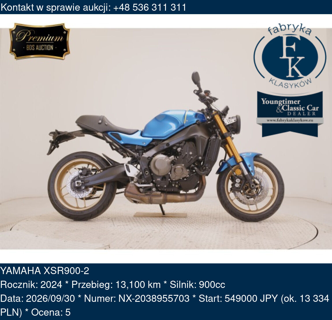 YAMAHA XSR900-2 2024 - zdjęcie 2