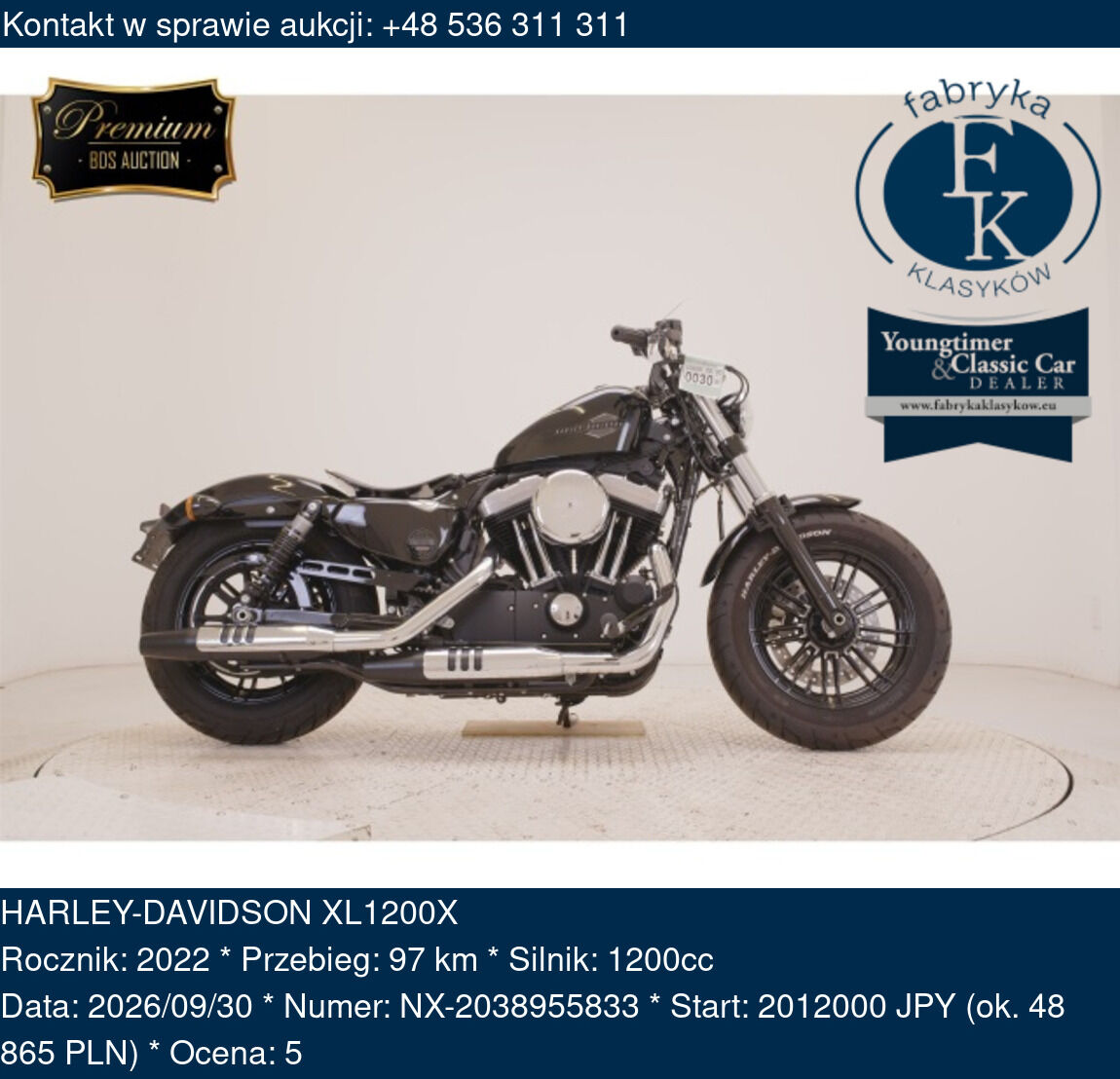 HARLEY-DAVIDSON XL1200X 2022 - zdjęcie 2