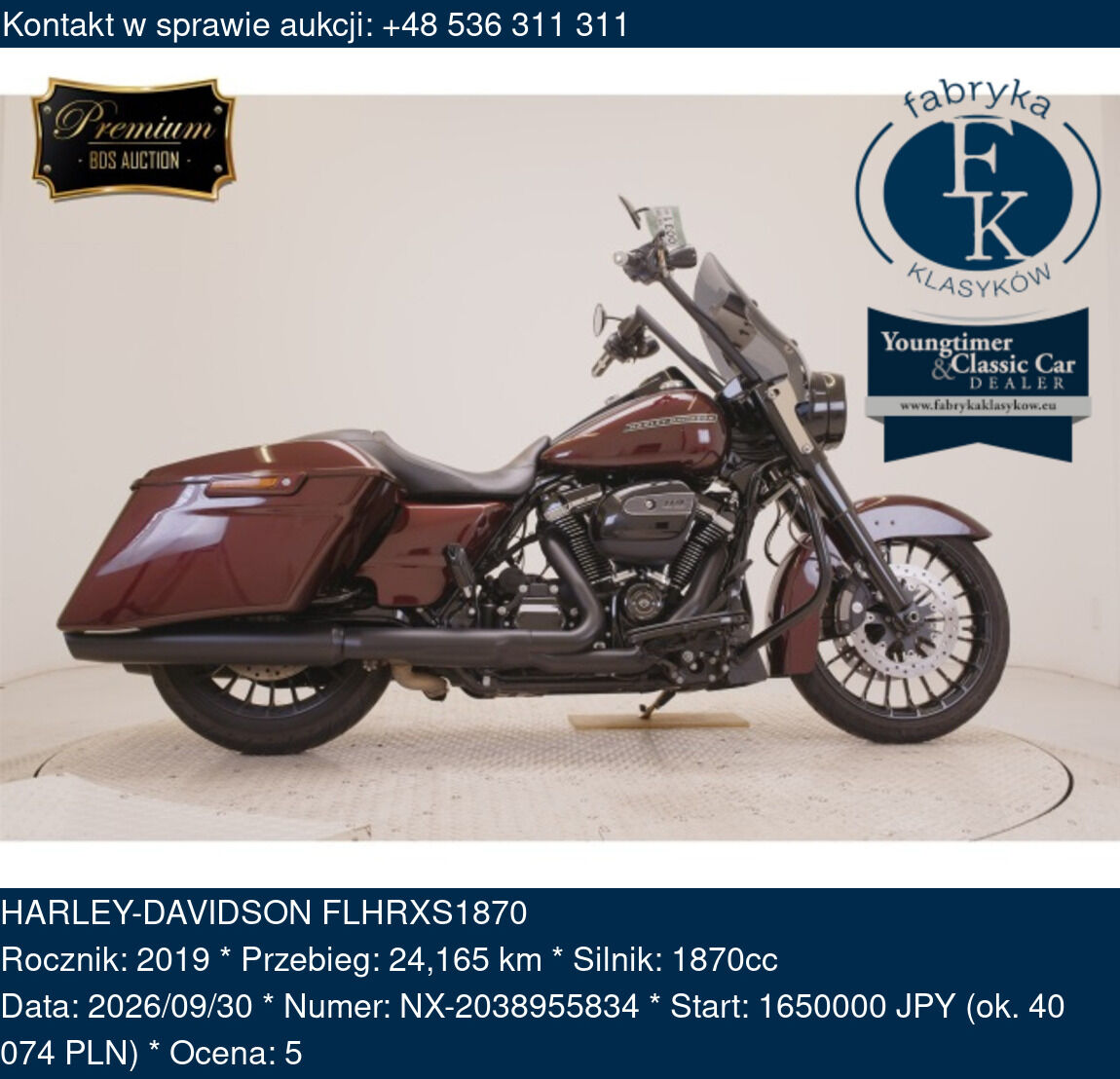 HARLEY-DAVIDSON FLHRXS1870 2019 - zdjęcie 2