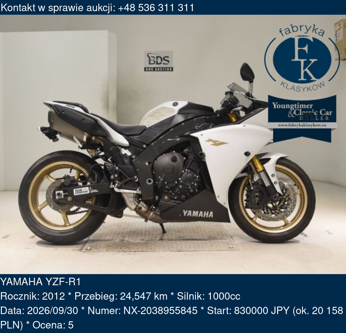 YAMAHA YZF-R1 2012 - zdjęcie 2