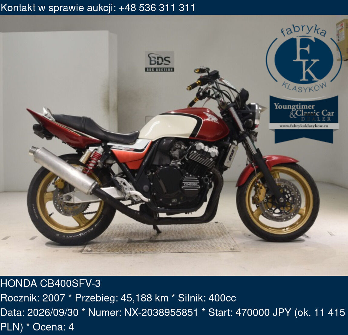 HONDA CB400SFV-3 2007 - zdjęcie 2