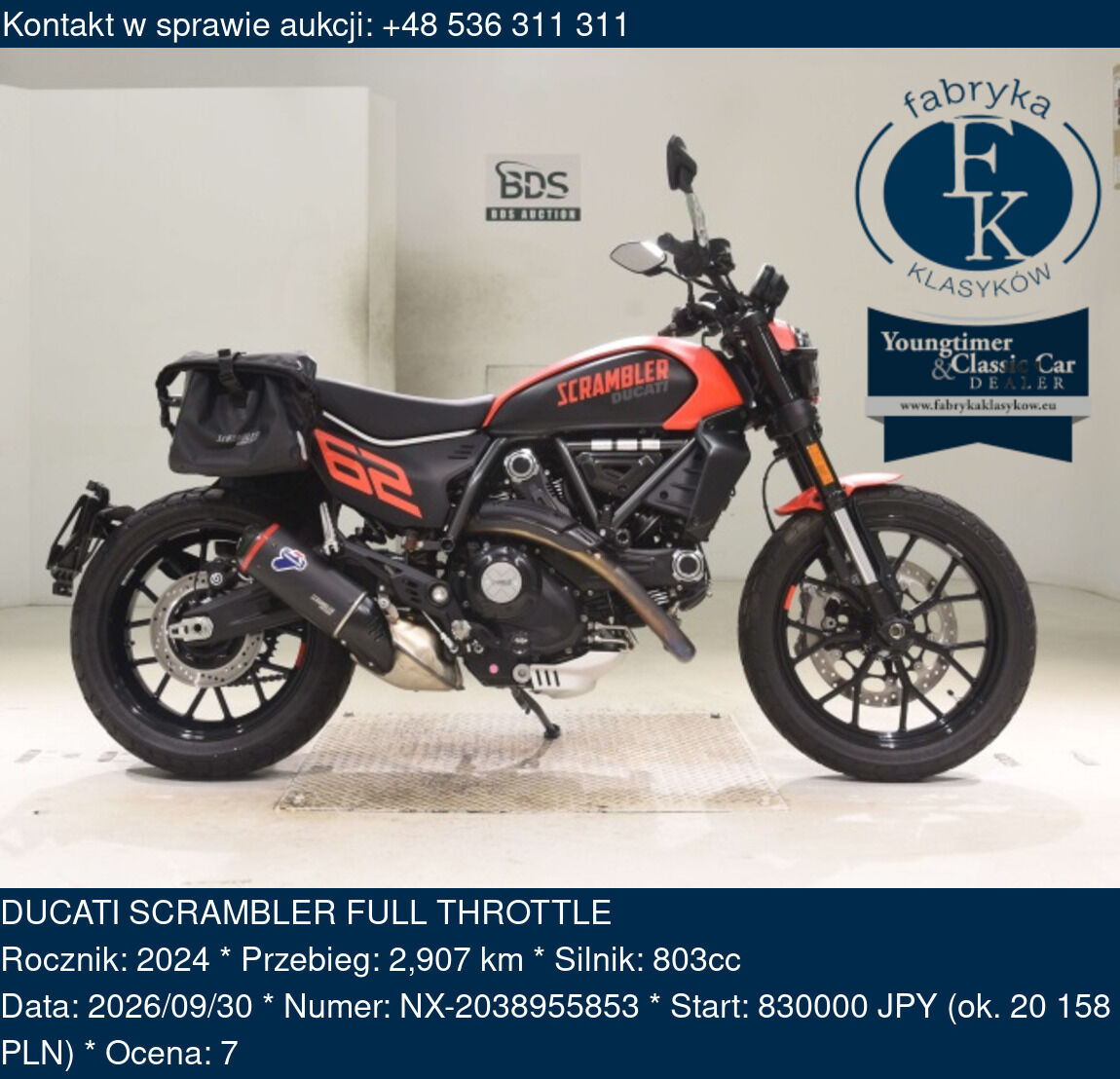 DUCATI SCRAMBLER FULL THROTTLE 2024 - zdjęcie 2