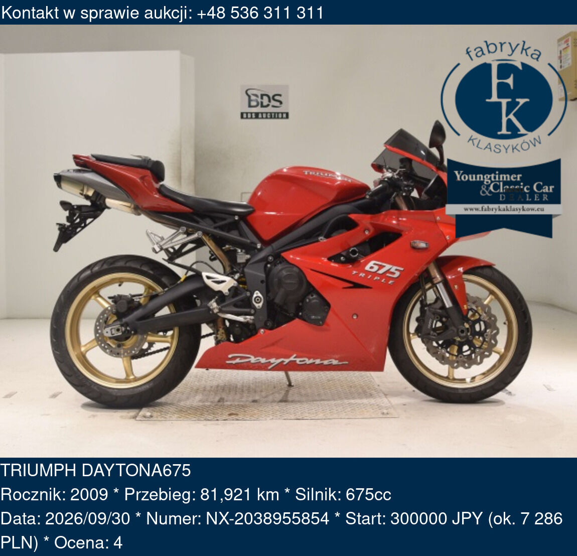 TRIUMPH DAYTONA675 2009 - zdjęcie 2
