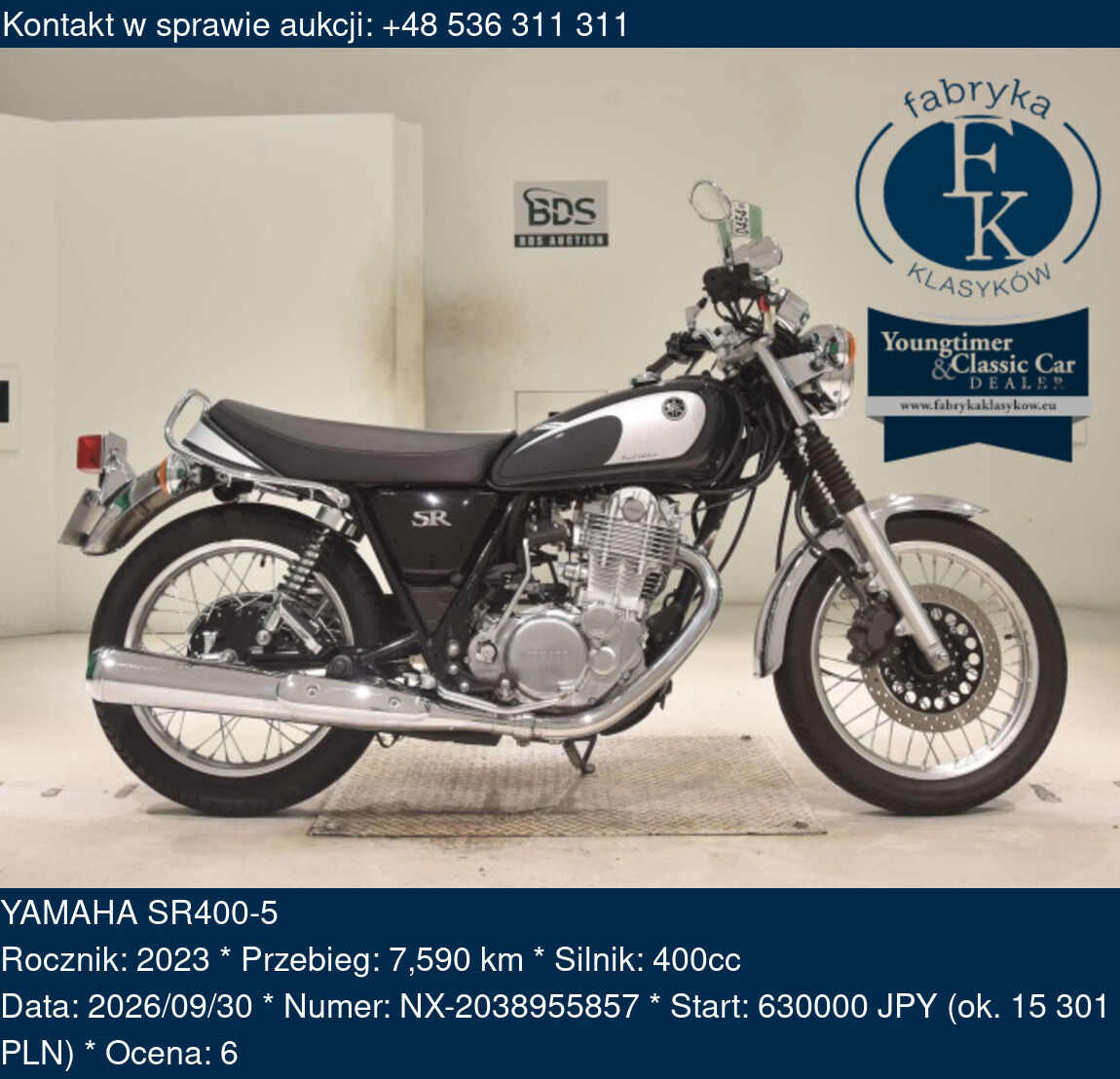 YAMAHA SR400-5 2023 - zdjęcie 2