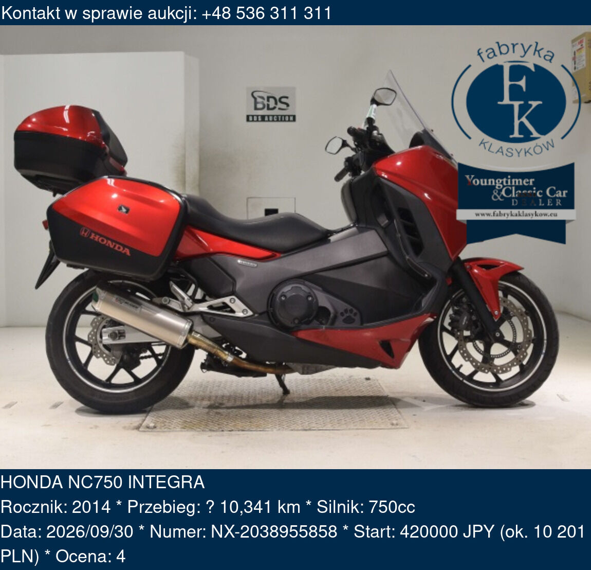 HONDA NC750 INTEGRA 2014 - zdjęcie 2
