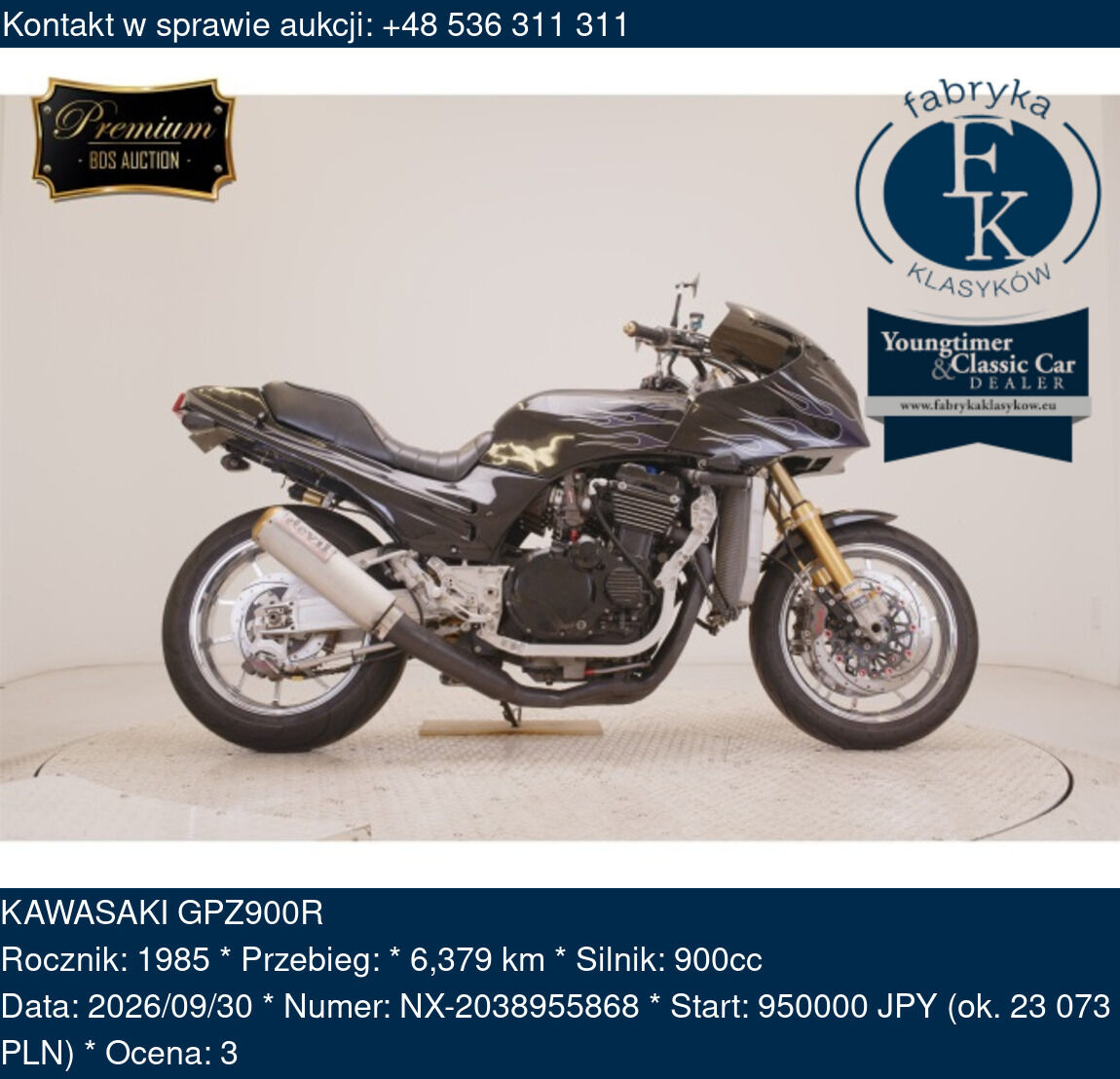 KAWASAKI GPZ900R 1985 - zdjęcie 2