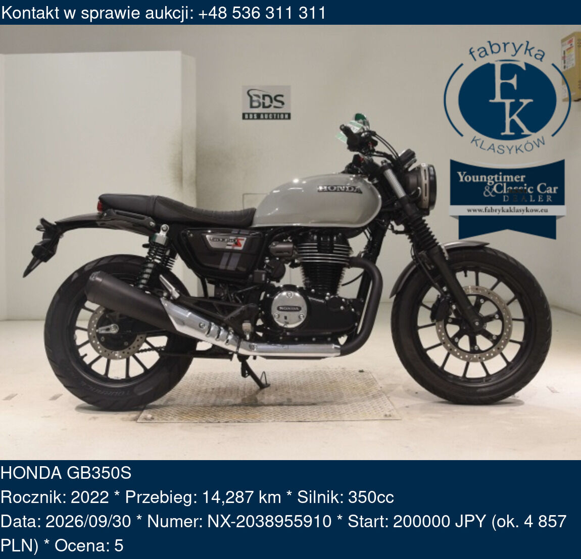 HONDA GB350S 2022 - zdjęcie 2
