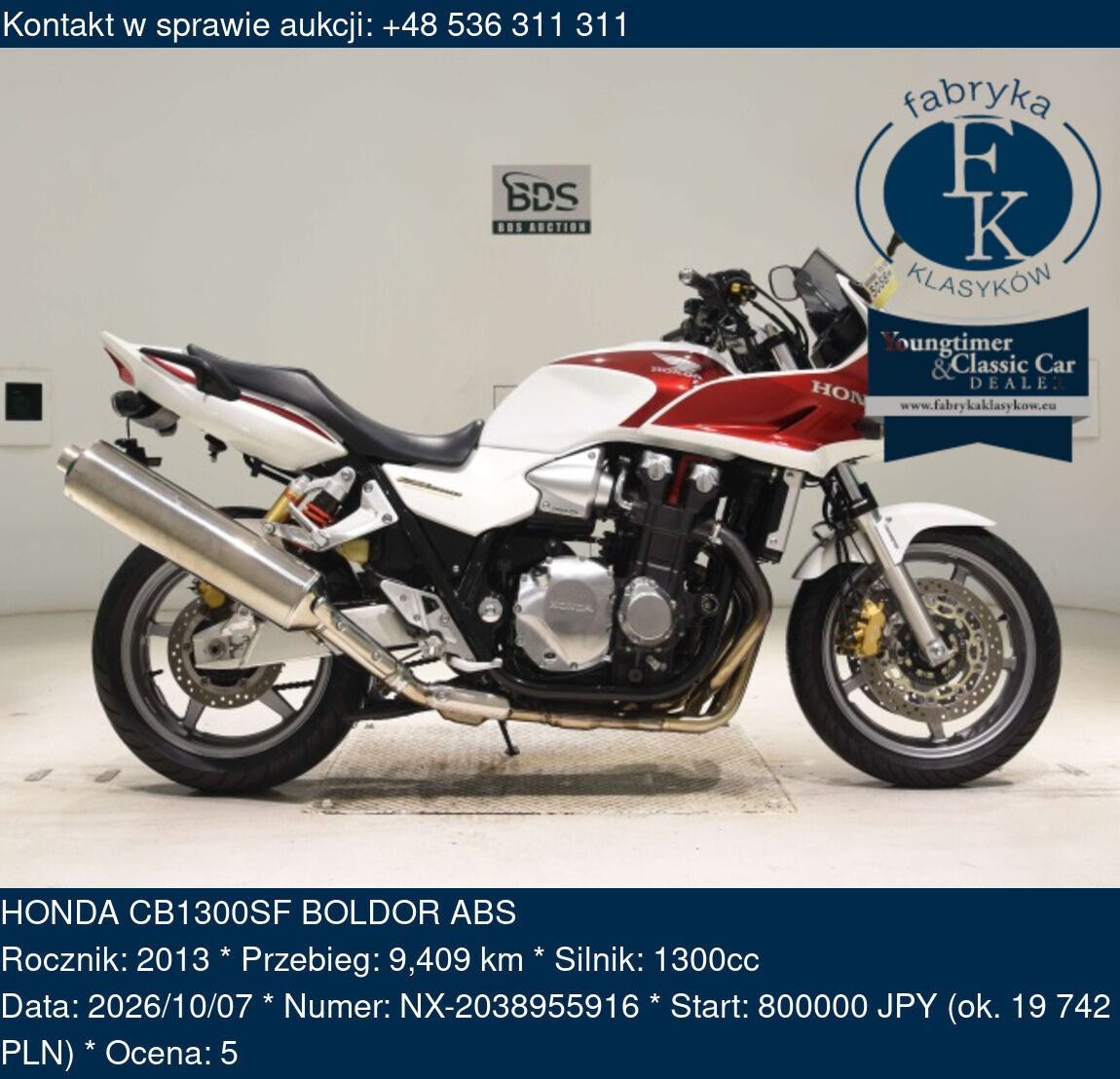 HONDA CB1300SF BOLDOR ABS 2013 - zdjęcie 2