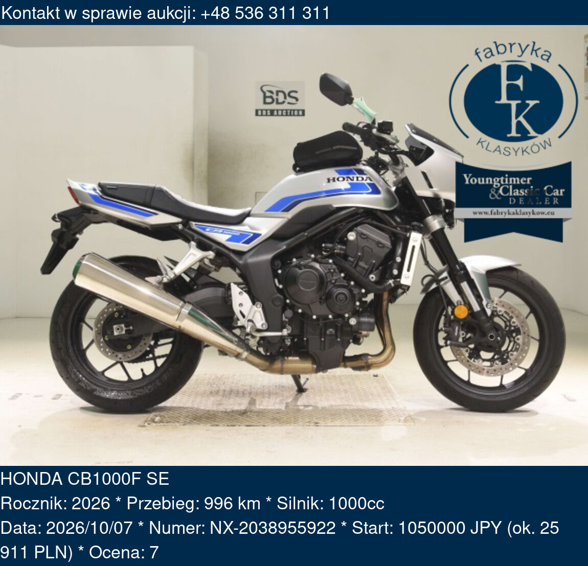 HONDA CB1000F SE 2026 - zdjęcie 2