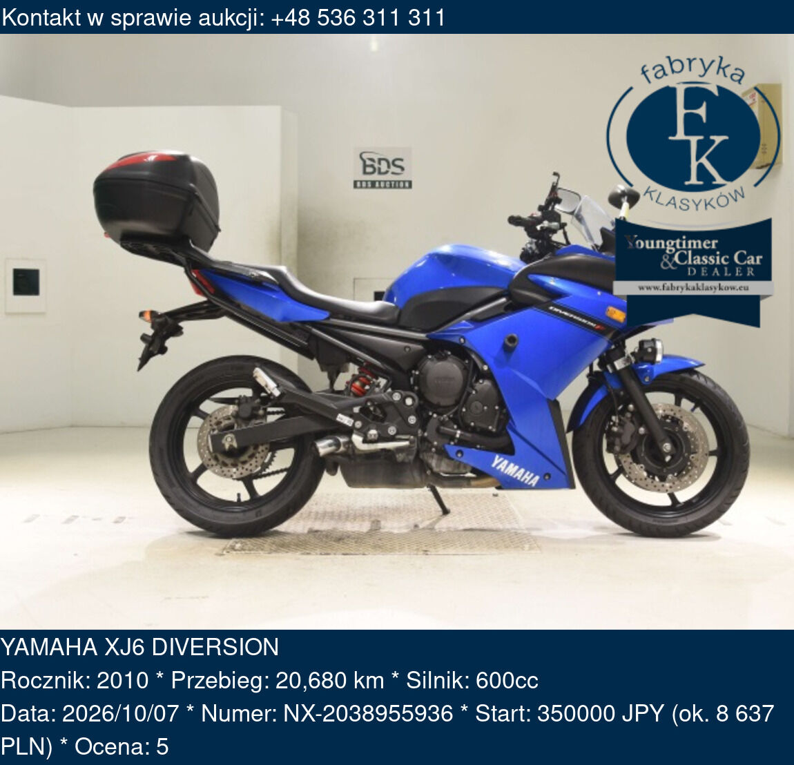 YAMAHA XJ6 DIVERSION 2010 - zdjęcie 2